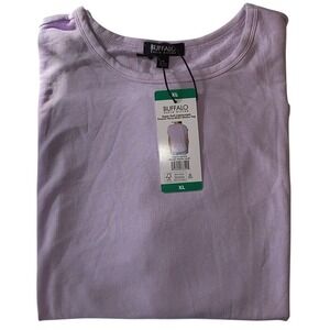 Buffalo David Bitton Women's French Terry Short Sleeve Tee Pastel Lilac Size‎ XL